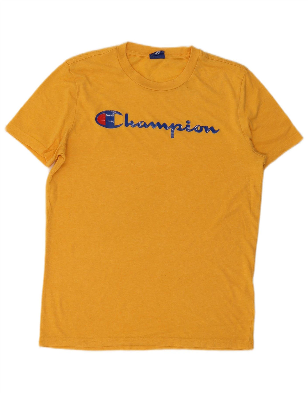 Champion Mens Graphic T-Shirt Top Small Yellow