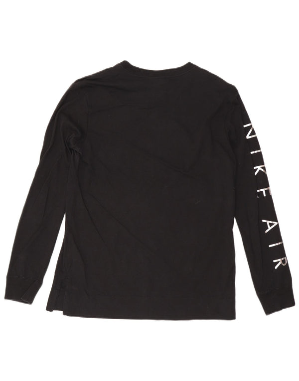 Nike Mens Graphic Top Long Sleeve Small Black Cotton