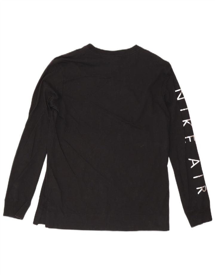 Nike Mens Graphic Top Long Sleeve Small Black Cotton