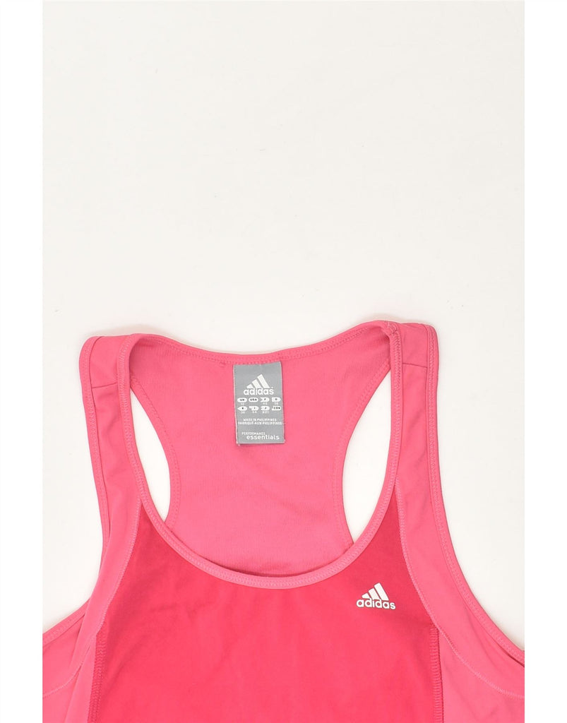 ADIDAS Womens Vest Top UK 12 Medium Pink Polyester | Vintage Adidas | Thrift | Second-Hand Adidas | Used Clothing | Messina Hembry 