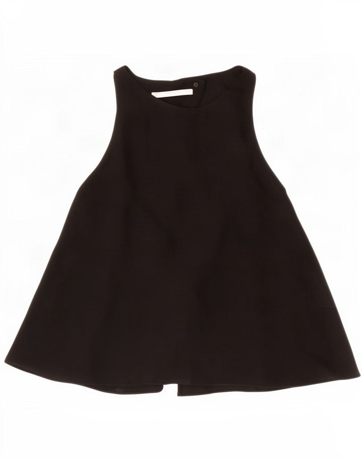 Zara Womens Sleeveless Blouse Top UK 14 Large Black