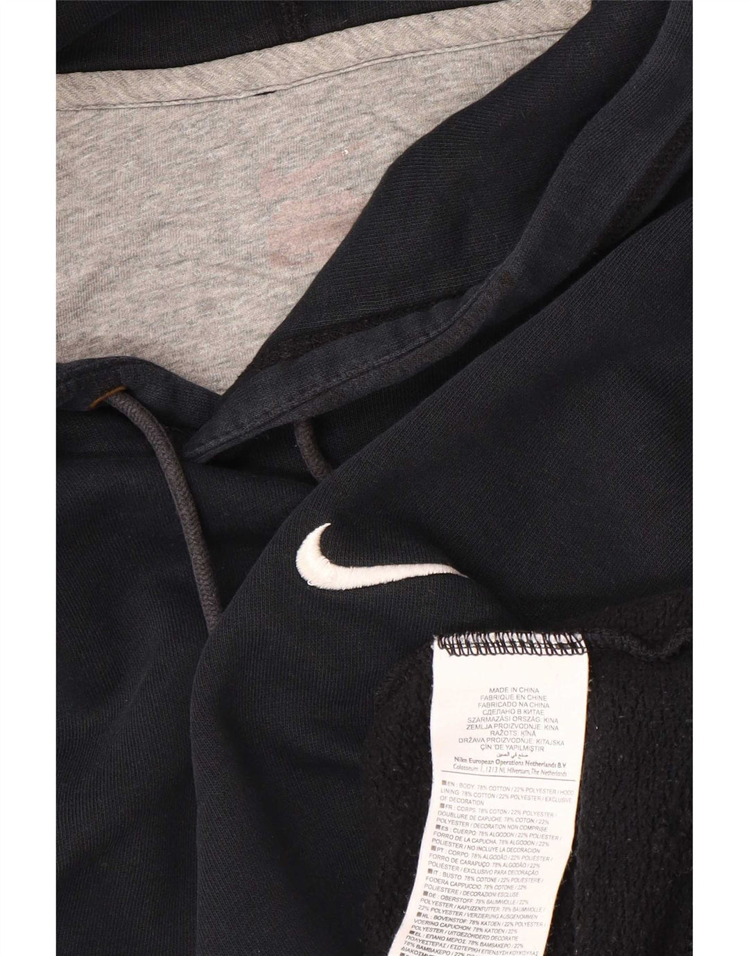Nike Mens Hoodie Jumper 2XL Black Cotton