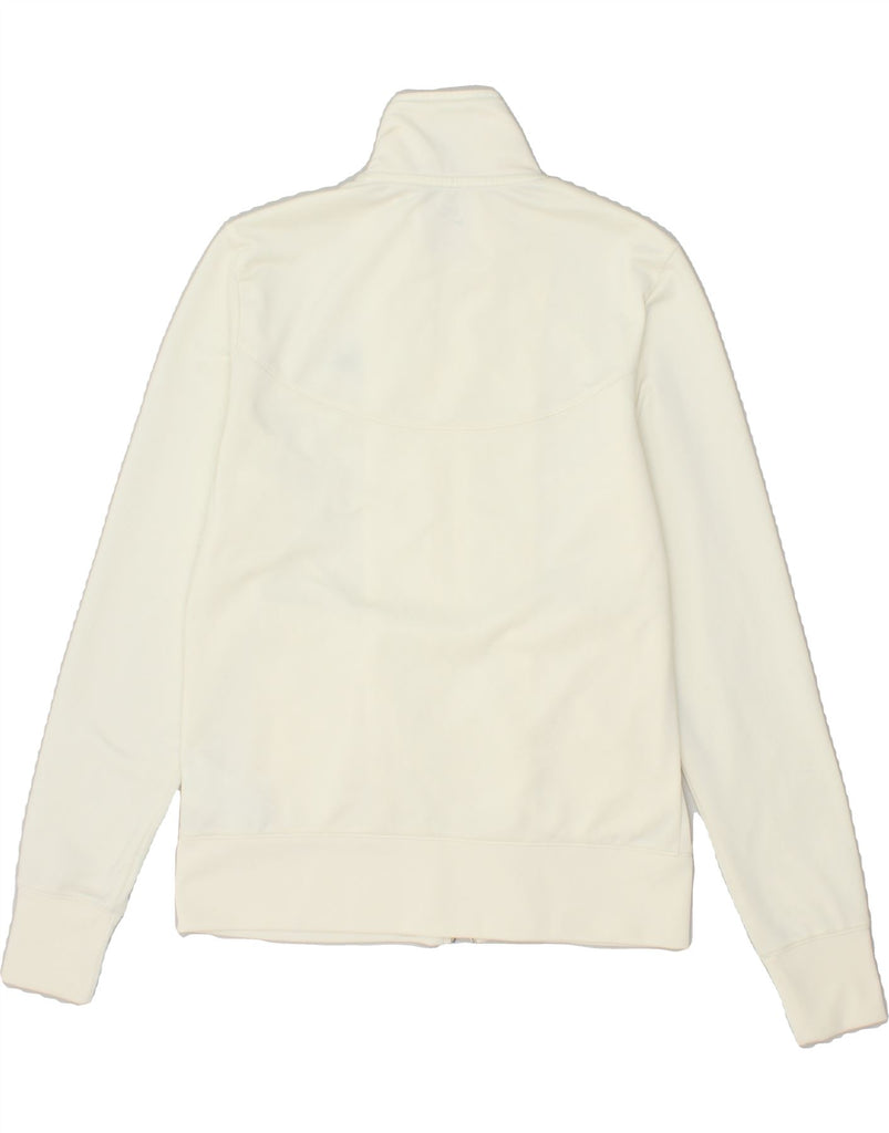 NIKE Womens Tracksuit Top Jacket UK 14/16 Large  Off White Polyester | Vintage Nike | Thrift | Second-Hand Nike | Used Clothing | Messina Hembry 