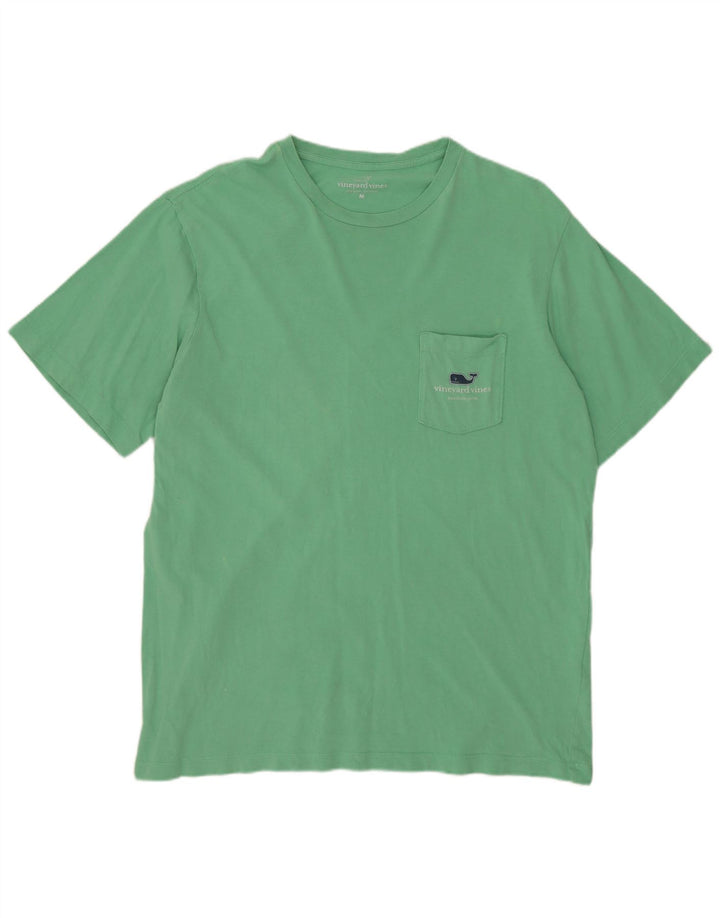VINEYARD VINES Mens Graphic T-Shirt Top Medium Turquoise Cotton