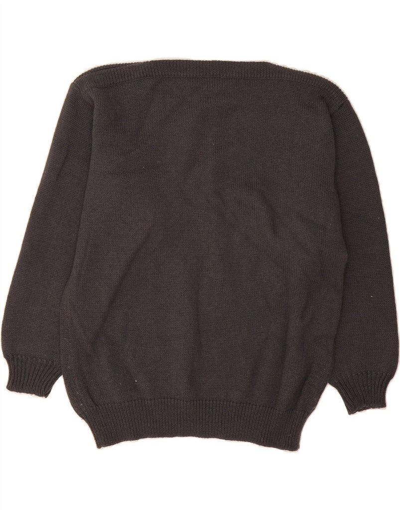 LE COMTE Womens Oversized Boat Neck Jumper Sweater UK 16 Large  Grey Vintage Le Comte and Second-Hand Le Comte from Messina Hembry 