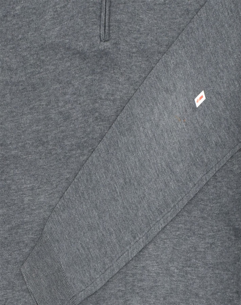 POP 84 Mens Zip Neck Jumper Sweater XL Grey | Vintage | Thrift | Second-Hand | Used Clothing | Messina Hembry 