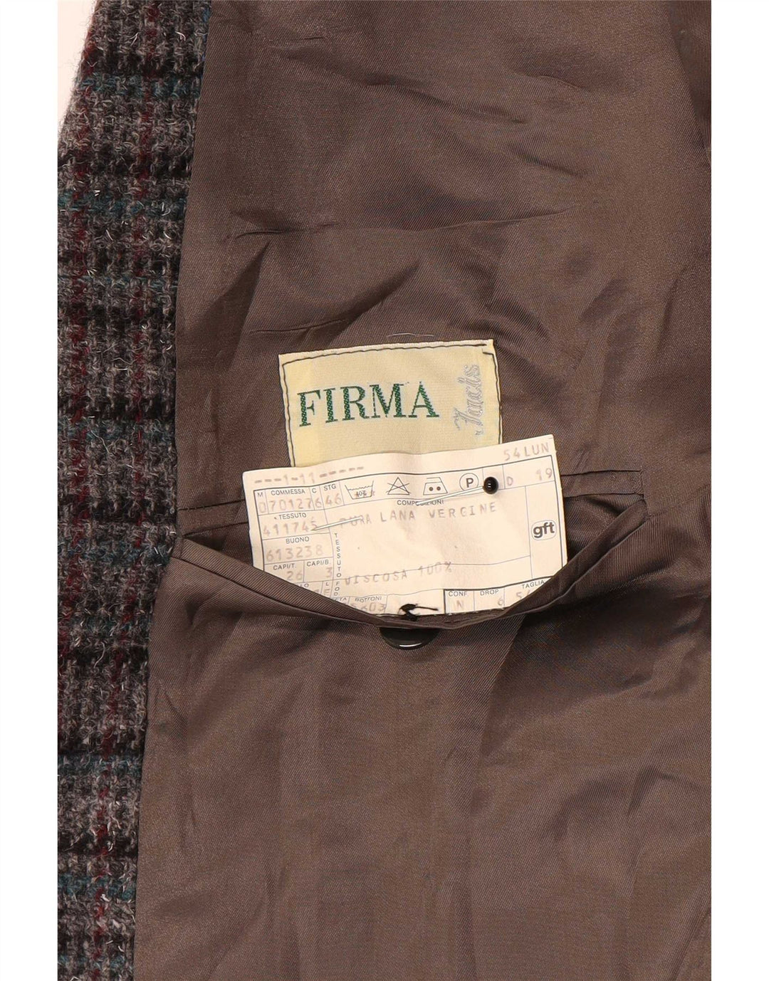 FIRMA Mens 3 Button Blazer Jacket UK 40 Large Multicoloured Check Wool