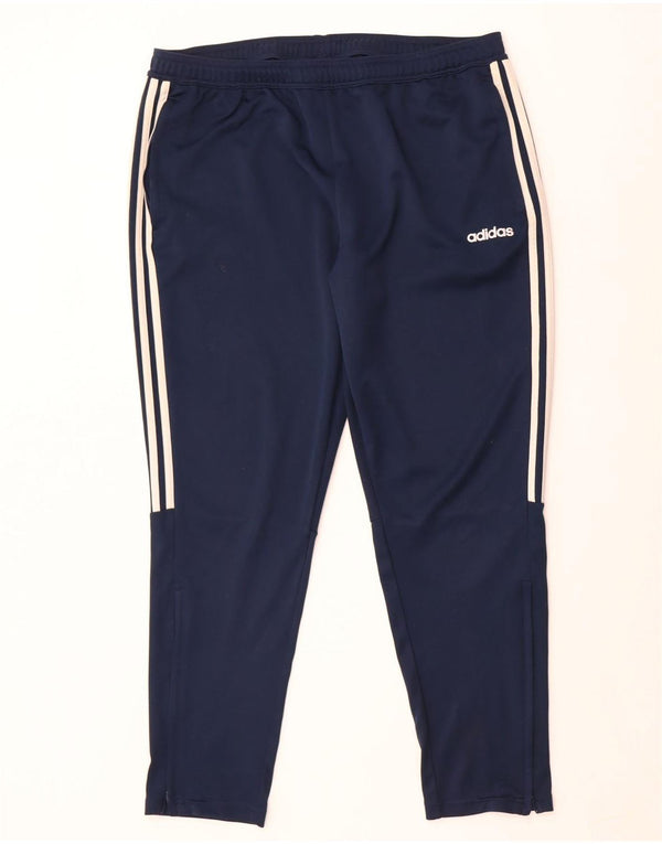 Adidas Mens Climalite Tracksuit Trousers 2XL Navy Blue Polyester