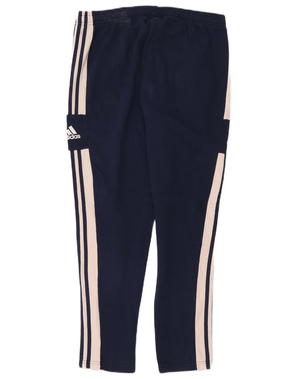 Adidas Mens Graphic Tracksuit Trousers Large Navy Blue Cotton