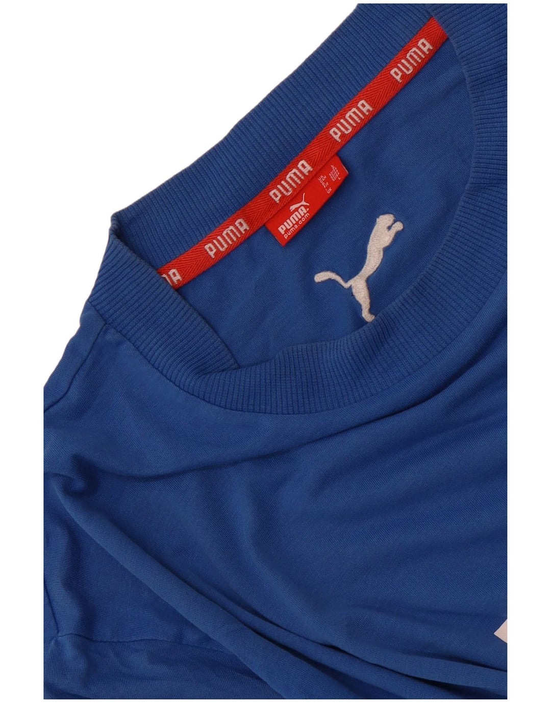 Puma Mens Graphic T-Shirt Top Large Blue Cotton