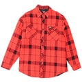 ELYSEE Mens Lumberjack Flannel Shirt Medium Red Plaid Cotton