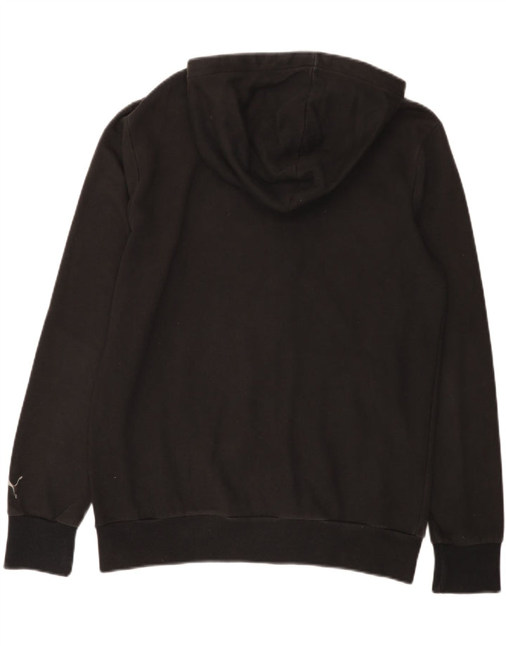 Puma Mens Graphic Zip Hoodie Sweater Small Black Cotton