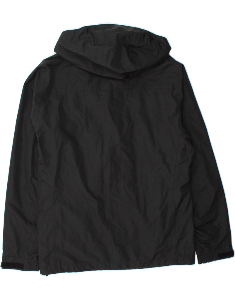 HELLY HANSEN Mens Hooded Windbreaker Jacket UK 38 Medium Black Polyester Vintage Helly Hansen and Second-Hand Helly Hansen from Messina Hembry 