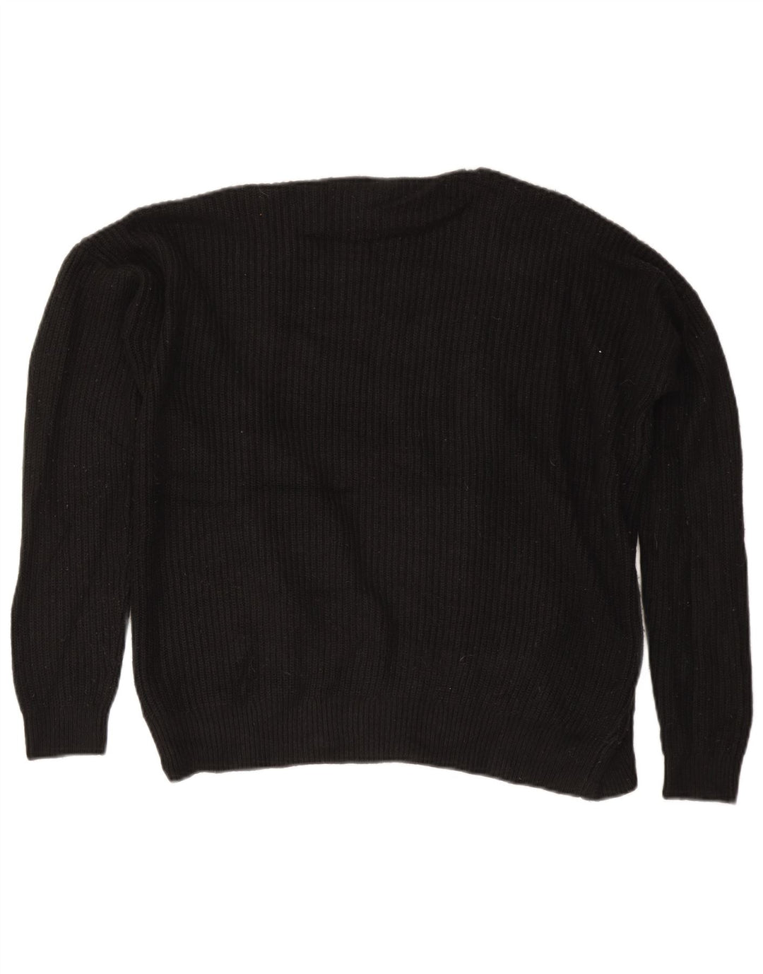 MOSSIMO Womens Oversized Open Cardigan Sweater UK 14 Medium Black Acrylic