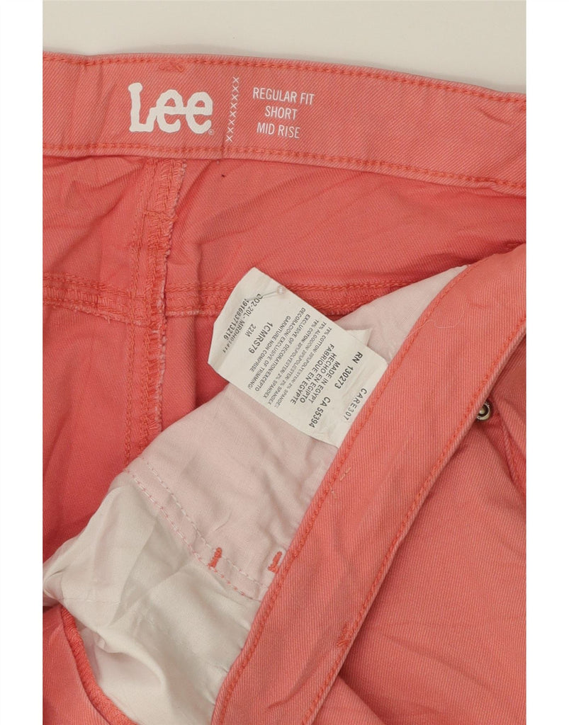 LEE Womens Mid Rise Regular Fit Casual Shorts US 22 3XL W44  Pink Cotton Vintage Lee and Second-Hand Lee from Messina Hembry 