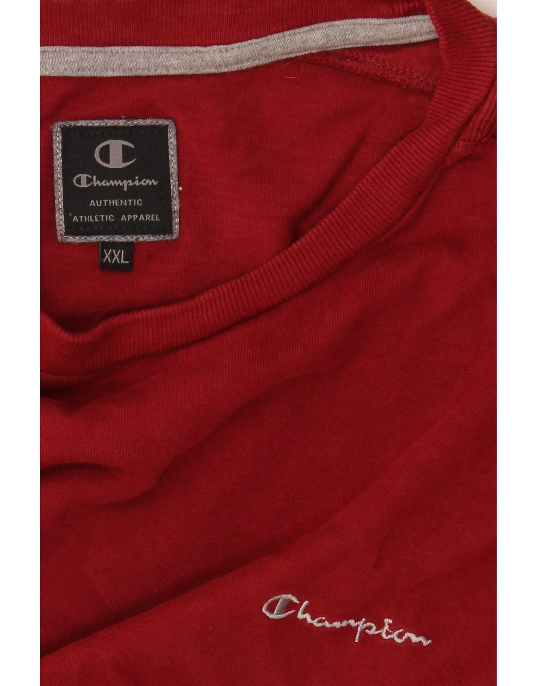 Champion Mens T-Shirt Top 2XL Red