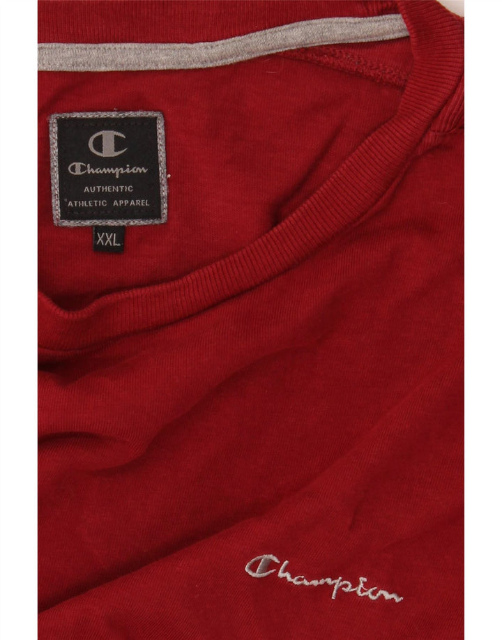 Champion Mens T-Shirt Top 2XL Red