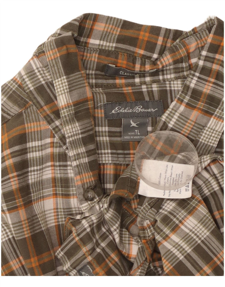 Eddie Bauer Mens Classic Fit Short Sleeve Shirt Large Multicoloured Check