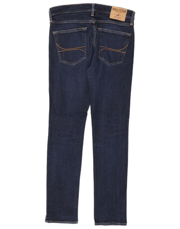 Hollister Mens Skinny Jeans W32 L32 Navy Blue Cotton