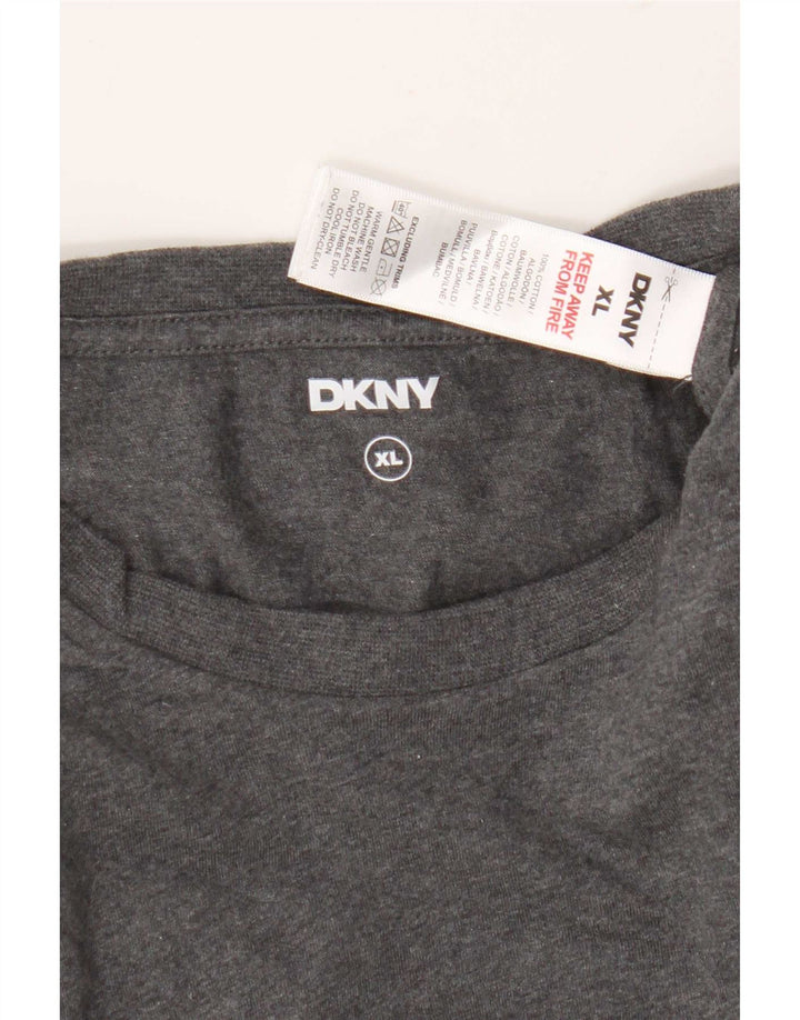 Dkny Mens T-Shirt Top XL Grey Cotton