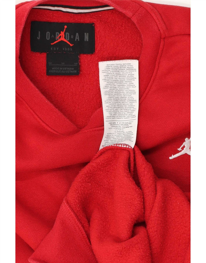 Jordan Mens Sweatshirt Jumper Medium Red Cotton