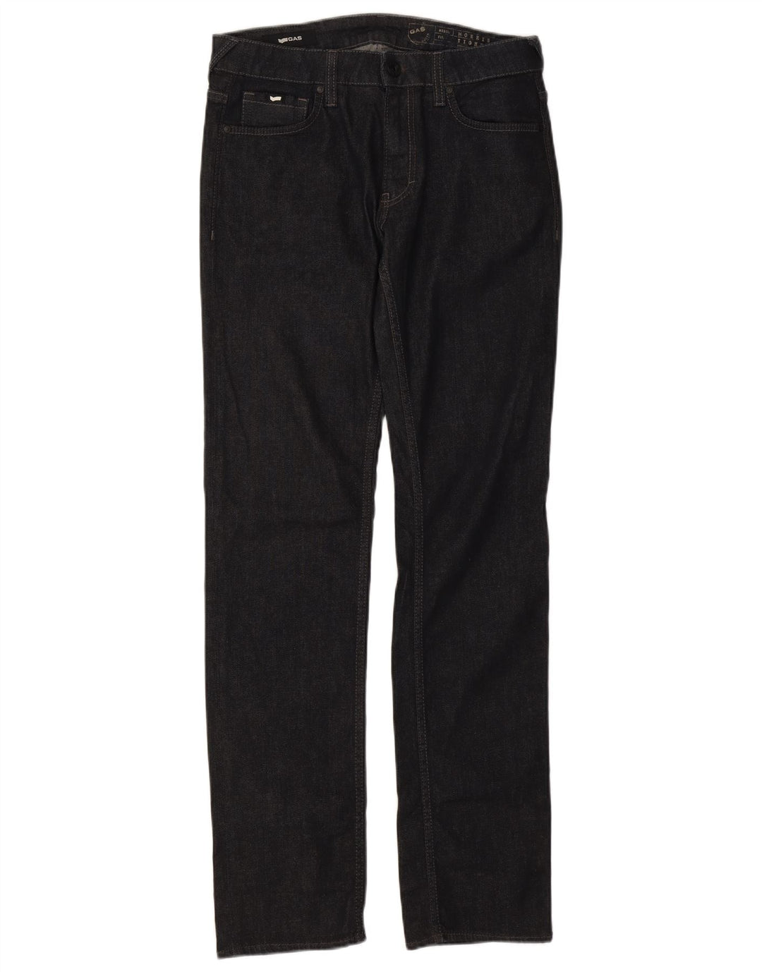 Gas Womens Straight Jeans W32 L34 Navy Blue Cotton