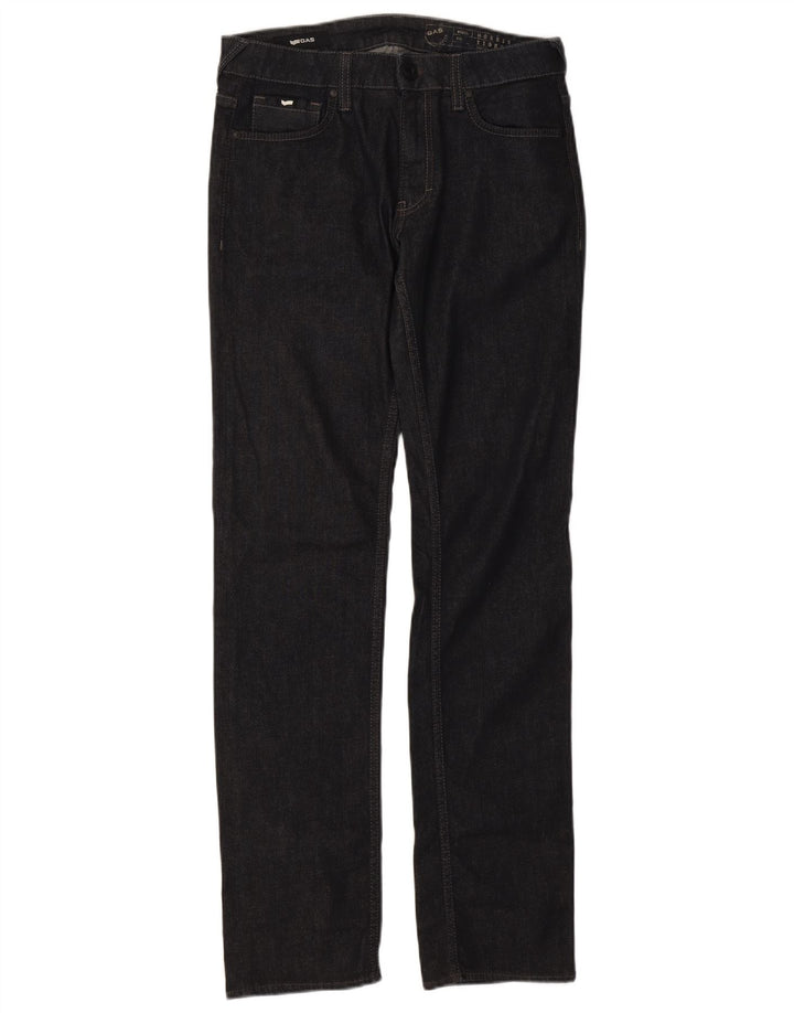 Gas Womens Straight Jeans W32 L34 Navy Blue Cotton