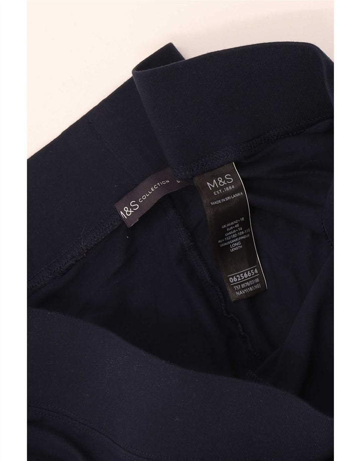 Marks & Spencer Womens Leggings UK 18 XL Navy Blue Viscose
