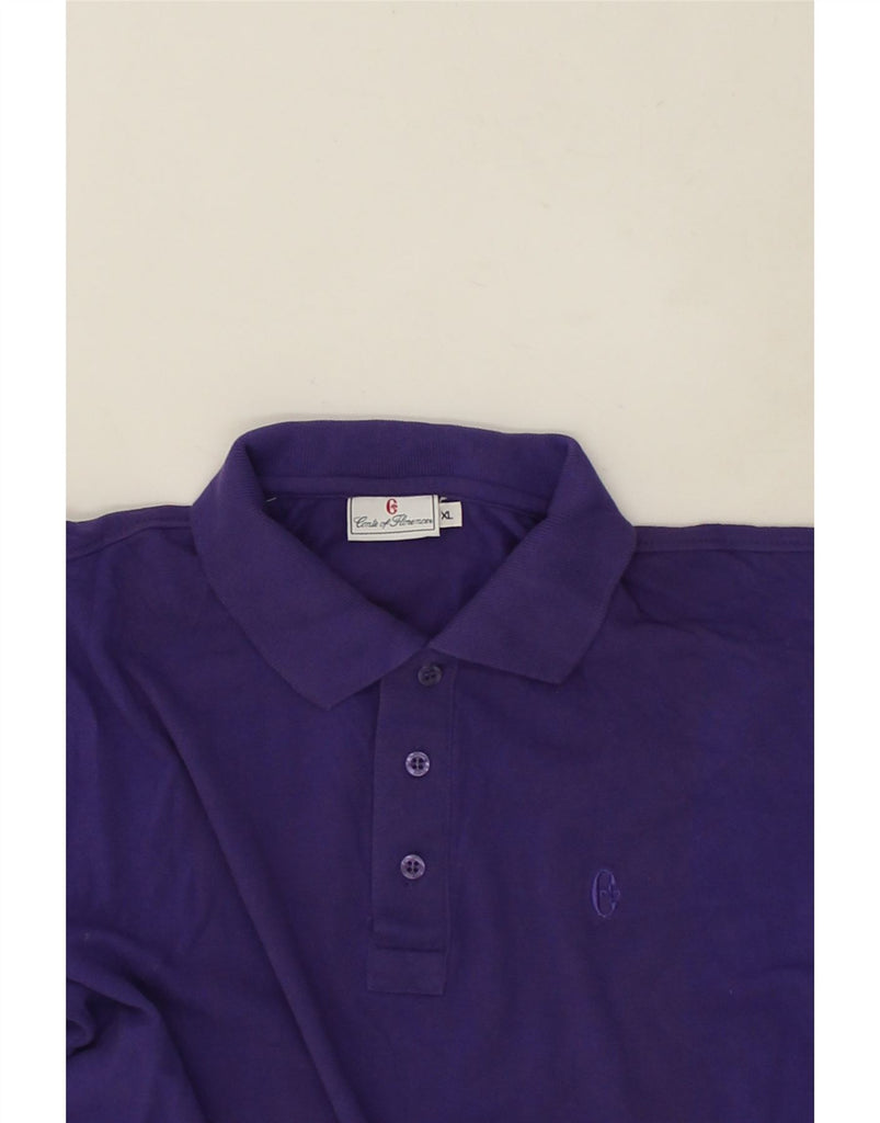 CONTE OF FLORENCE Mens Slim Polo Shirt XL Purple Cotton | Vintage Conte of Florence | Thrift | Second-Hand Conte of Florence | Used Clothing | Messina Hembry 