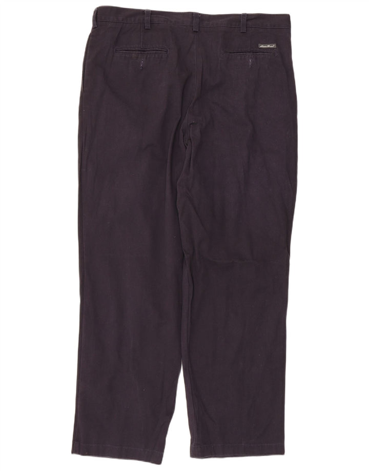 EDDIE BAUER Mens Relaxed Fit Pegged Chino Trousers W40 L32 Navy Blue