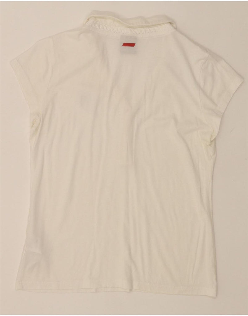 PUMA Womens Ferrari Polo Shirt UK 14 Medium  White Cotton Vintage Puma and Second-Hand Puma from Messina Hembry 