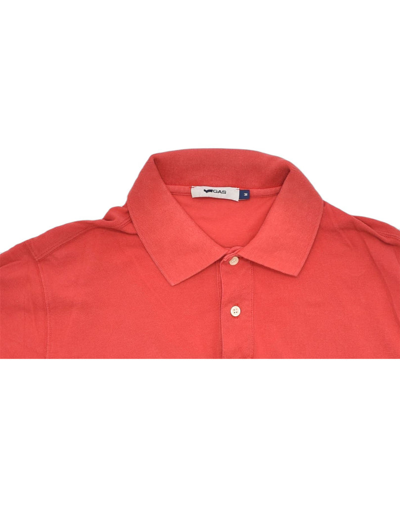 GAS Mens Polo Shirt Medium Red Cotton | Vintage | Thrift | Second-Hand | Used Clothing | Messina Hembry 