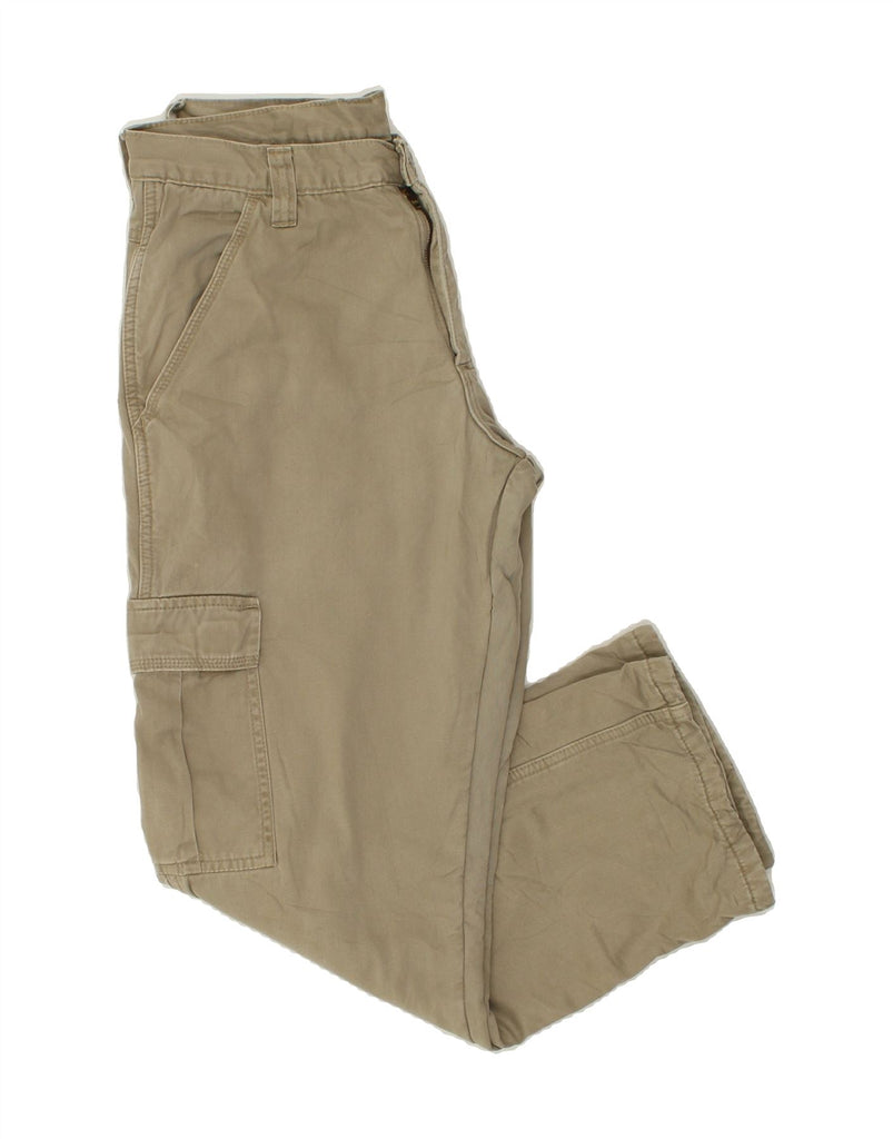 WRANGLER Mens Straight Cargo Trousers W30 L30 Khaki Cotton | Vintage Wrangler | Thrift | Second-Hand Wrangler | Used Clothing | Messina Hembry 