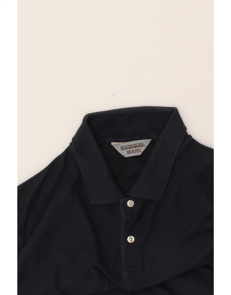 NAPAPIJRI Mens Polo Shirt Large Navy Blue Cotton Vintage Napapijri and Second-Hand Napapijri from Messina Hembry 