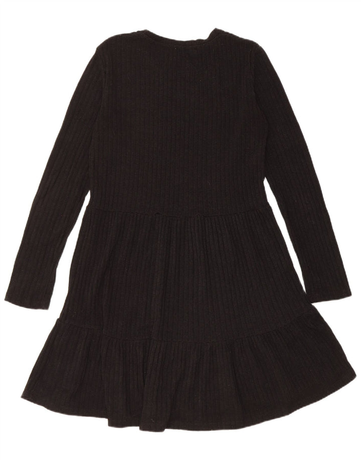 Zara Womens Jumper Dress UK 10 Small Black