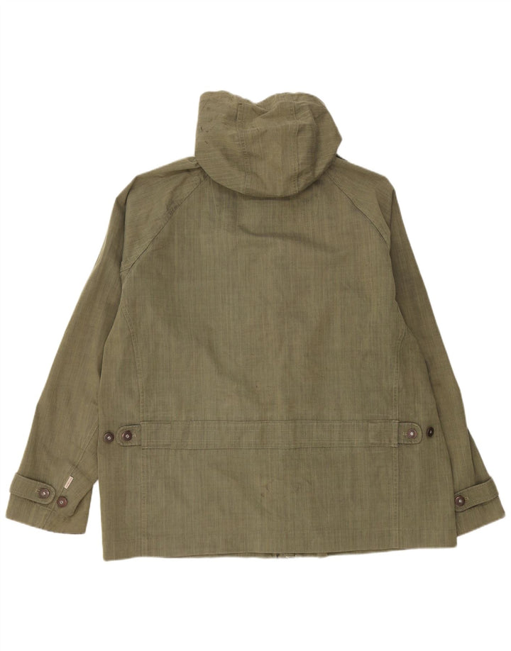 Timberland Mens Hooded Waterproof Jacket UK 46 3XL Khaki