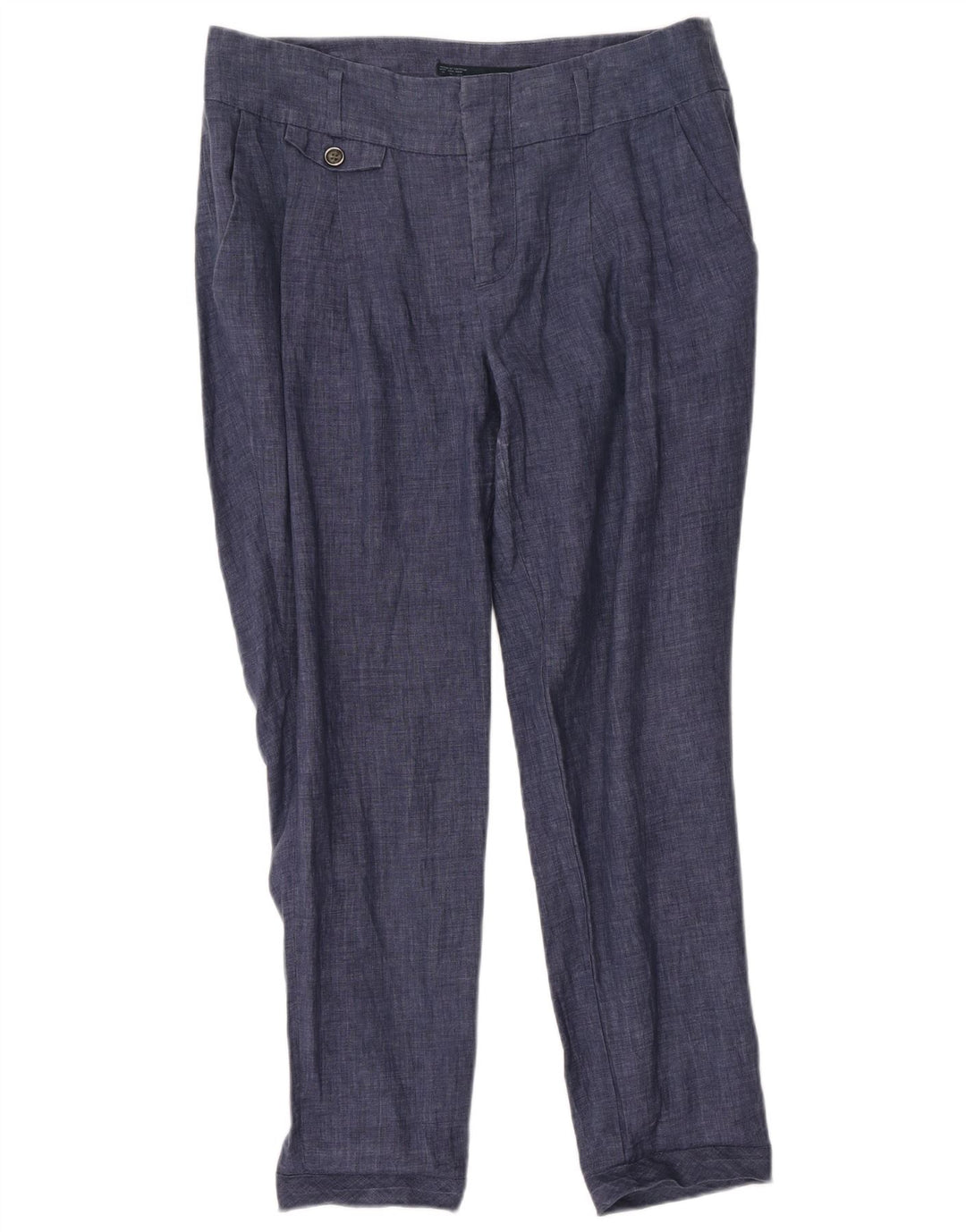Zara Womens Pegged Chino Trousers Medium W28 L28 Navy Blue