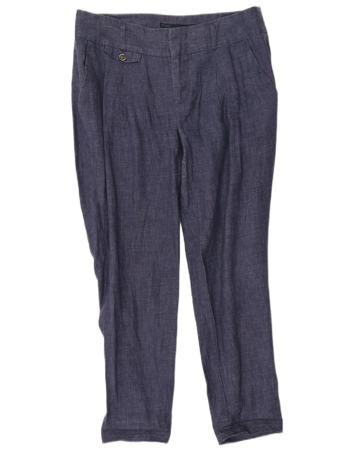 Zara Womens Pegged Chino Trousers Medium W28 L28 Navy Blue