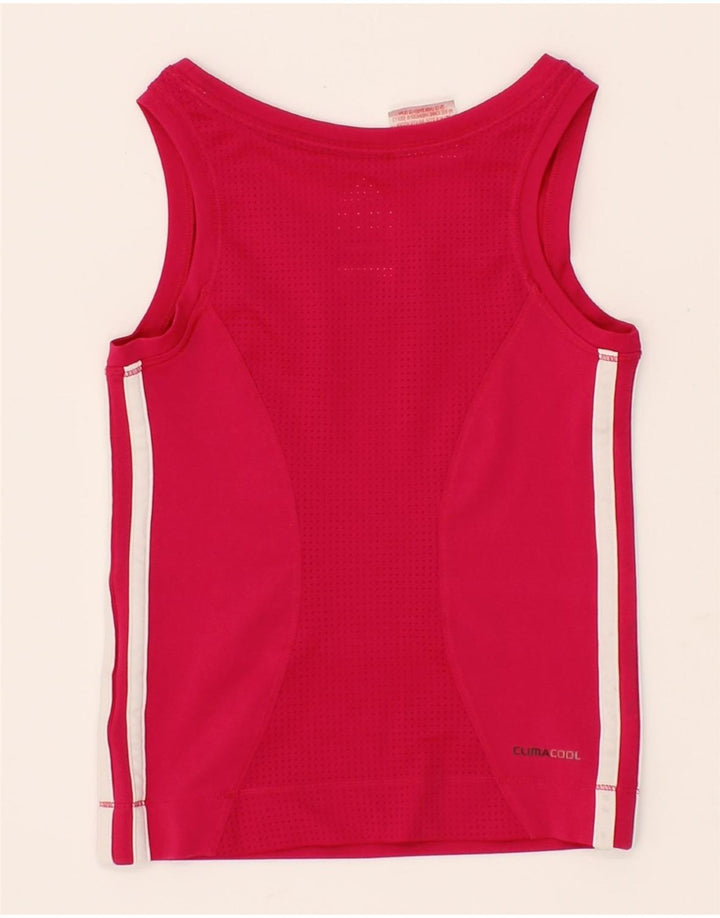 ADIDAS Girls Climacool Vest Top 4-5 Years Pink Polyester Vintage Adidas and Second-Hand Adidas from Messina Hembry 