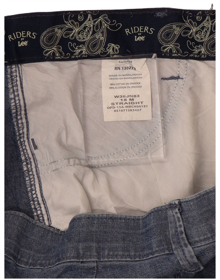 LEE Womens Riders High Waist Casual Trousers US 18 2XL W36 L31 Blue