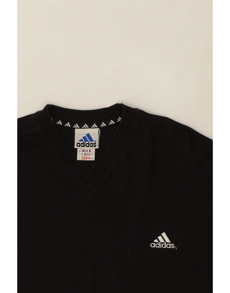 ADIDAS Mens T-Shirt Top UK 48/50 XL Black Cotton | Vintage Adidas | Thrift | Second-Hand Adidas | Used Clothing | Messina Hembry 