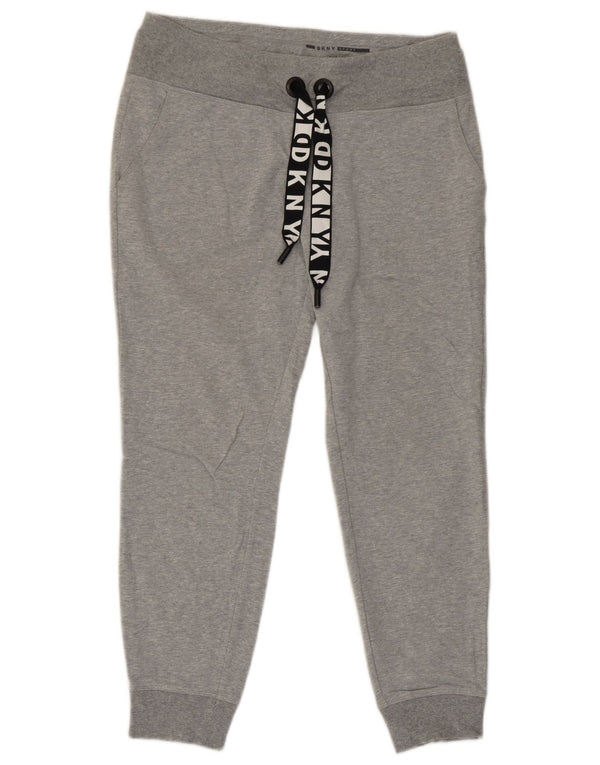 Dkny Womens Tracksuit Trousers Joggers UK 10 Small Grey Cotton
