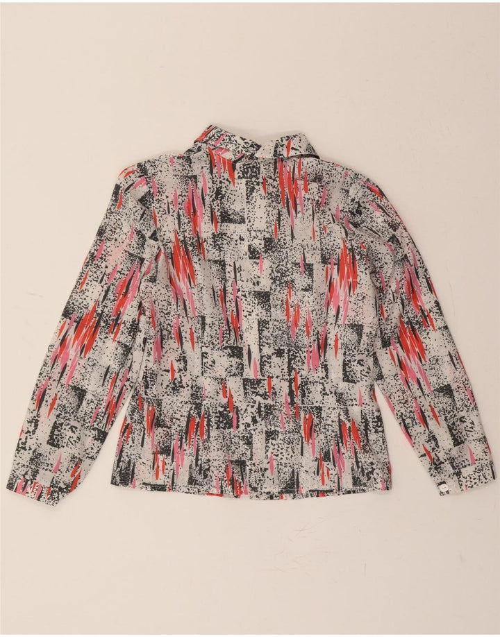 VINTAGE Womens Abstract Pattern Shirt Blouse UK 12 Medium Multicoloured Vintage Vintage and Second-Hand Vintage from Messina Hembry 