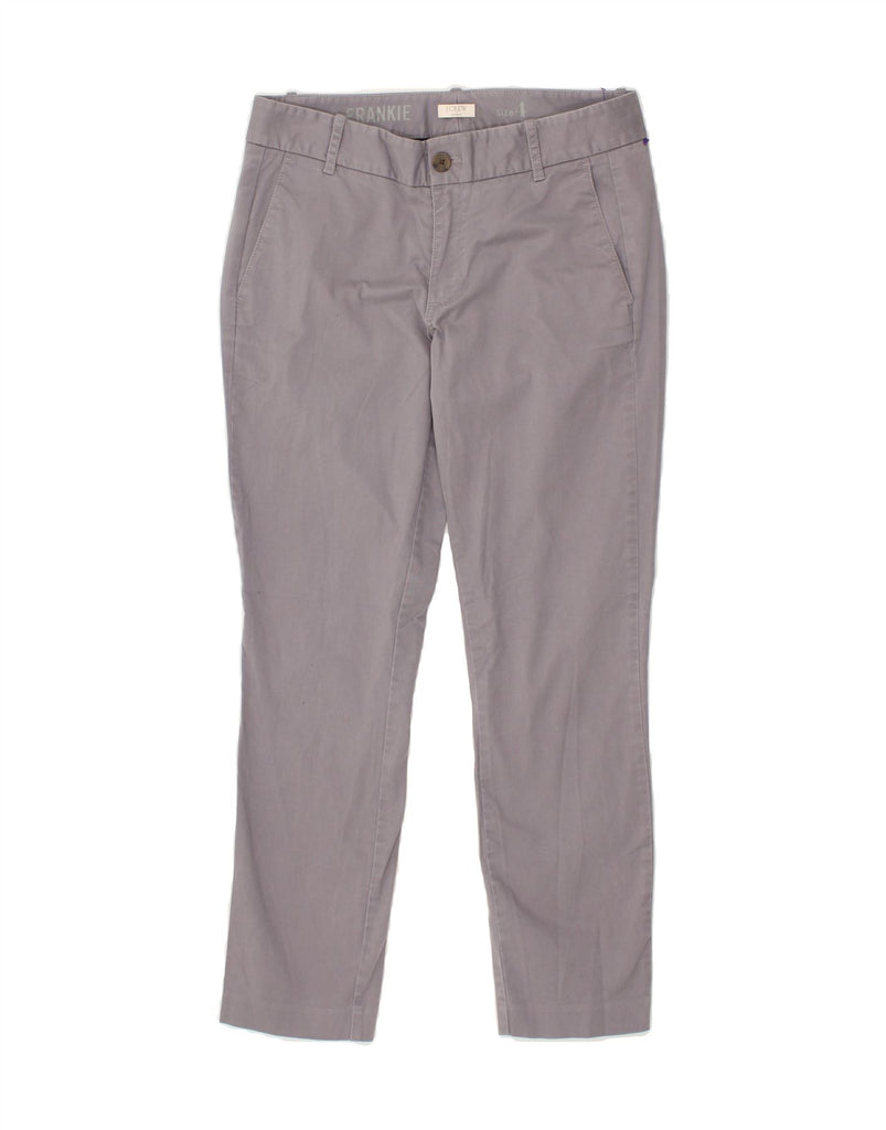 J. CREW Womens Frankie Slim Chino Trousers US 4 Small W28 L26  Grey Cotton | Vintage J. Crew | Thrift | Second-Hand J. Crew | Used Clothing | Messina Hembry 