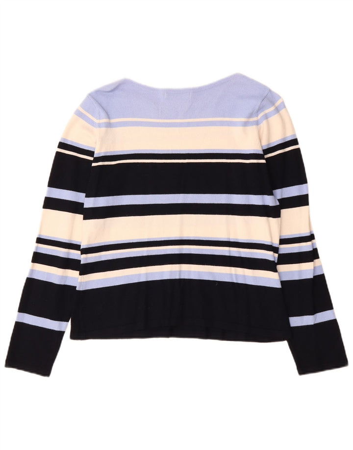 Marks & Spencer Womens Boat Neck Jumper Sweater UK 14 Medium Multicoloured