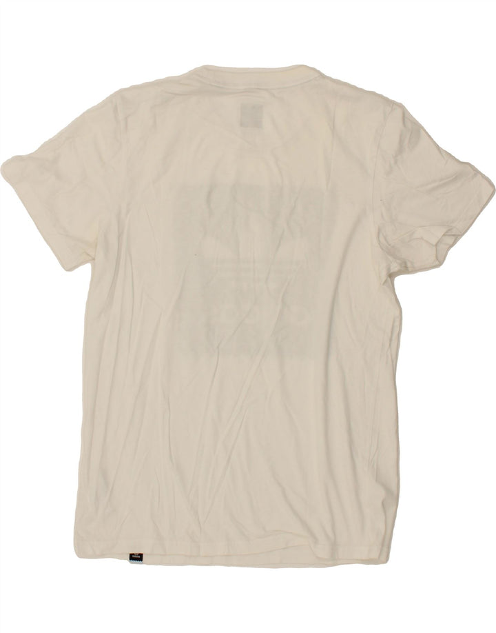 ADIDAS Mens Graphic T-Shirt Top Medium White Cotton Vintage Adidas and Second-Hand Adidas from Messina Hembry 