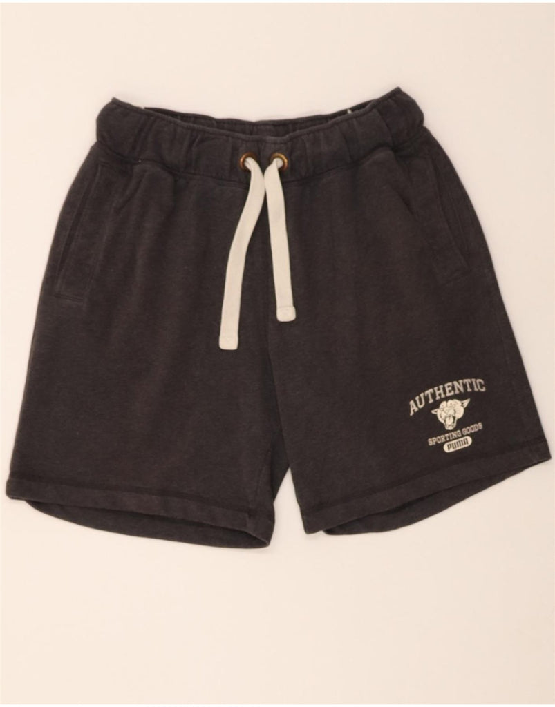 PUMA Mens Graphic Sport Shorts Large  Grey Vintage Puma and Second-Hand Puma from Messina Hembry 