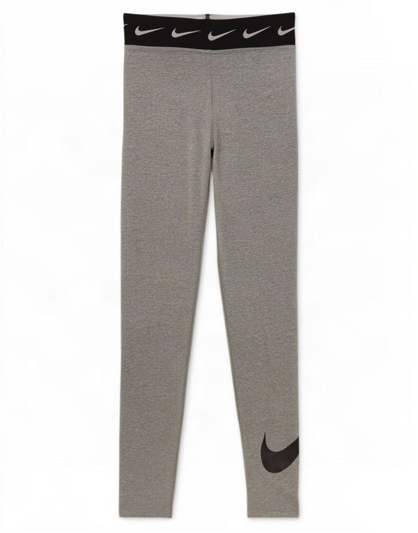 Nike Womens Graphic Leggings UK 6 XS Grey Colourblock Cotton