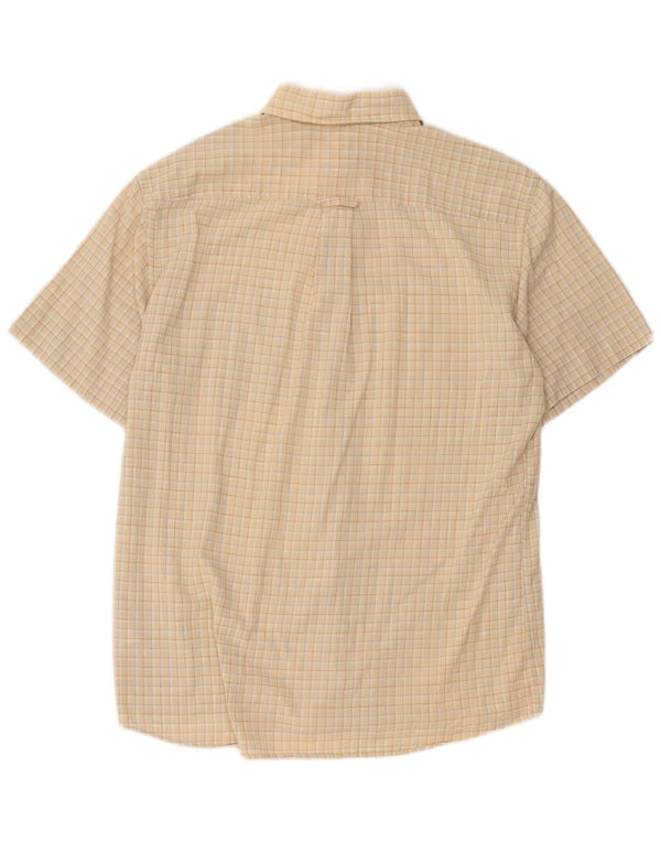 Camel Active Mens Short Sleeve Shirt Large Beige Check