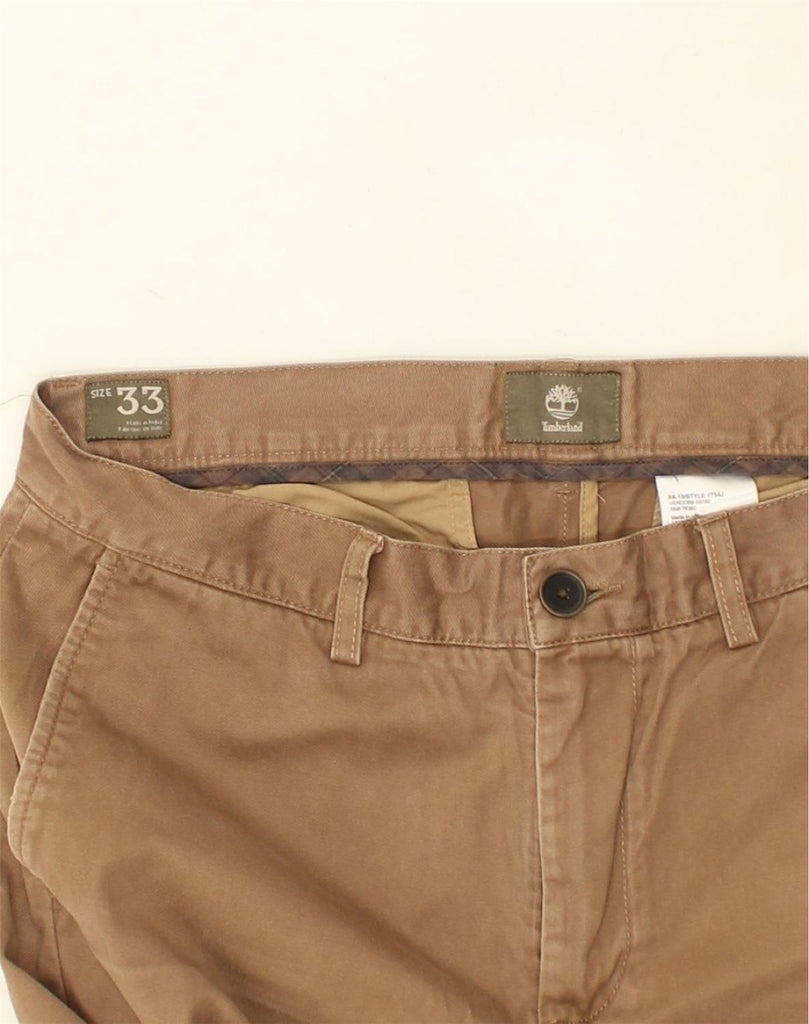 TIMBERLAND Mens Straight Chino Trousers W33 L29  Brown Cotton | Vintage Timberland | Thrift | Second-Hand Timberland | Used Clothing | Messina Hembry 